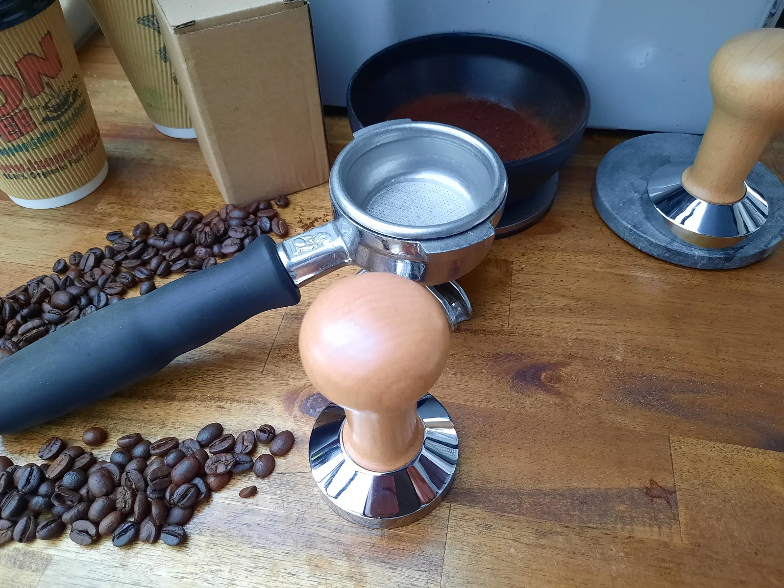 Coffee Tamper 58mm Flat Bottom - Image 5
