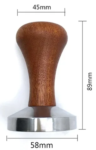 Dark Brown Handel 58m Coffee Tamper